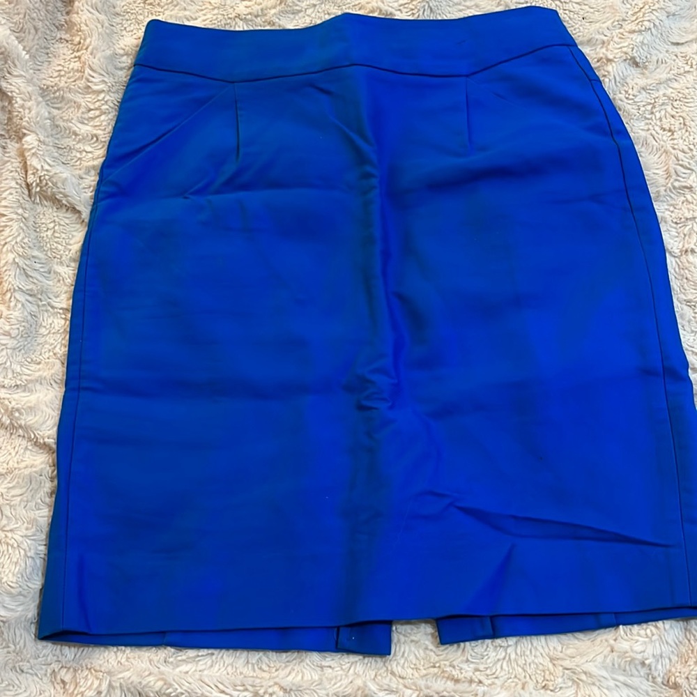 J Crew Royal Blue. The Pencil Skirt  Size 4